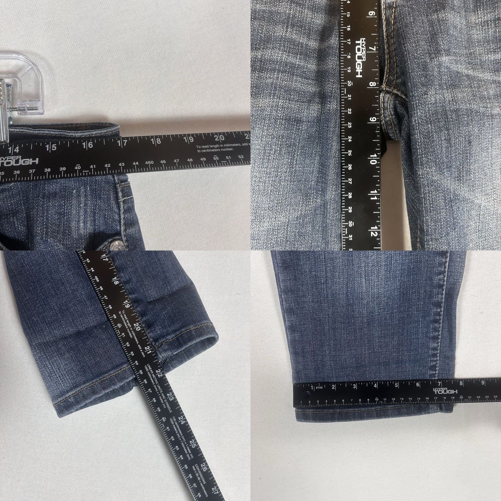 Grace in LA Grace In LA Jeans Capri Womens 29 Blue Denim Low Rise Bling Embroidered 5-Pocket Size 29" - 8 Thumbnail
