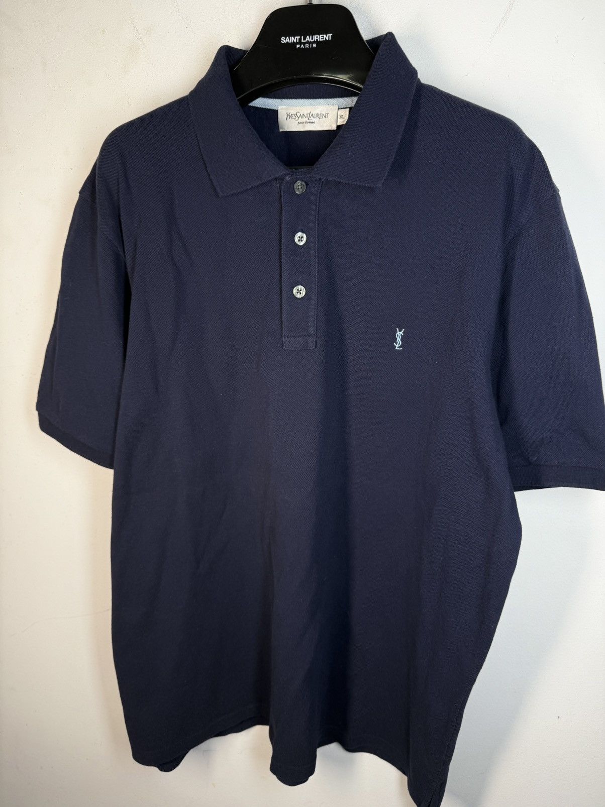 Yves Saint Laurent YSL Polo Shirt Navy YSL T-shirt YSL Shirt Size US XXL / EU 58 / 5 - 13 Thumbnail