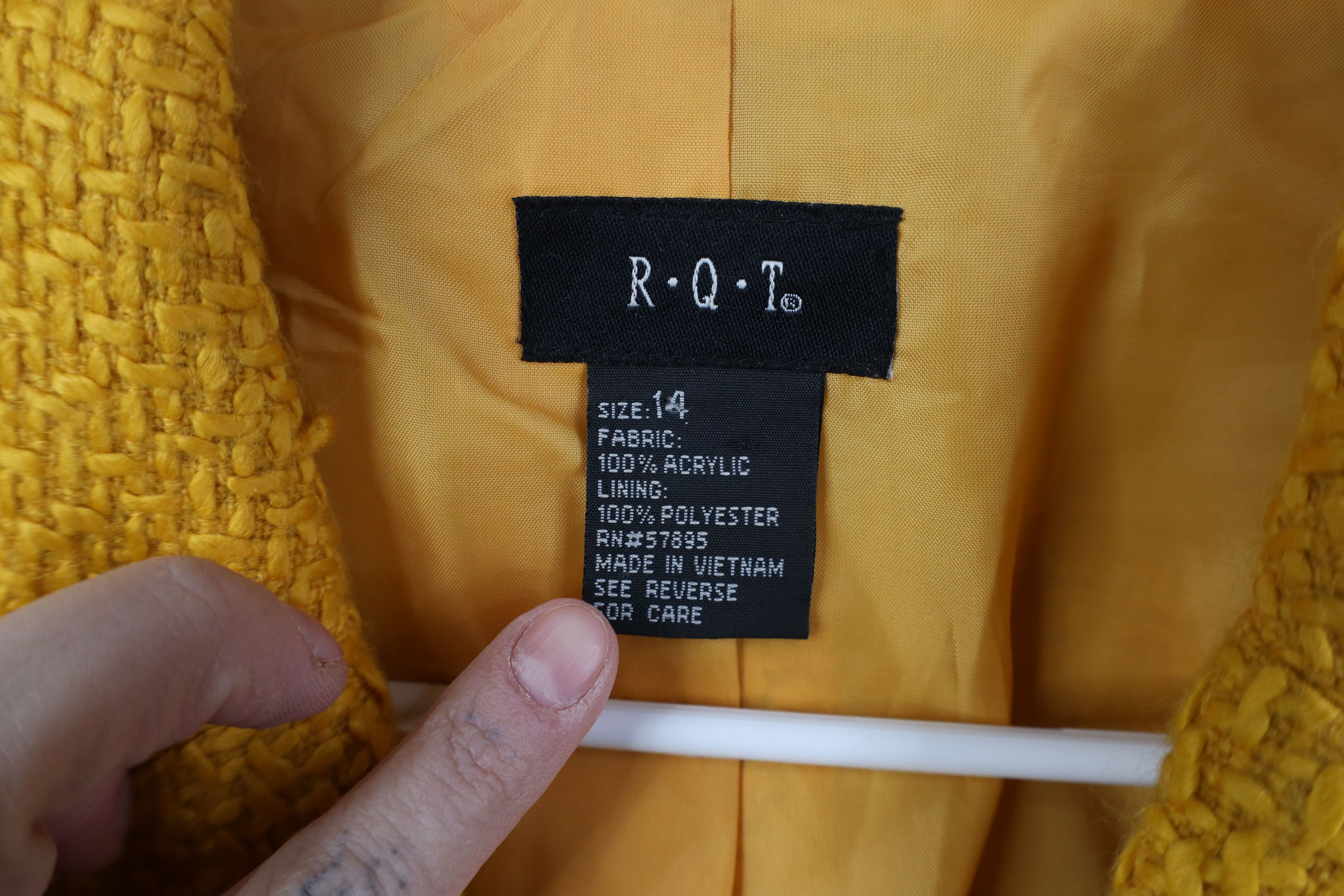 Vintage Vintage 90s Streetwear Weave Suit Coat Blazer Jacket Yellow Size XL / US 12-14 / IT 48-50 - 6 Thumbnail
