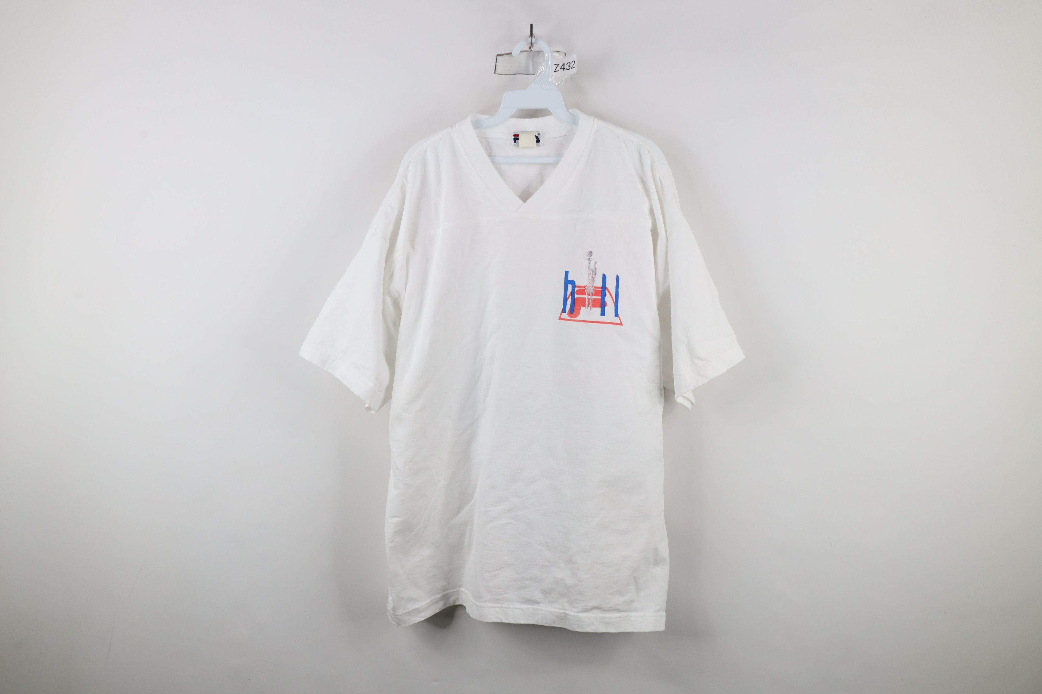 Fila × Vintage Vintage 90s FILA Basketball Detroit Pistons Jersey T-Shirt Size US XL / EU 56 / 4 - 1 Thumbnail