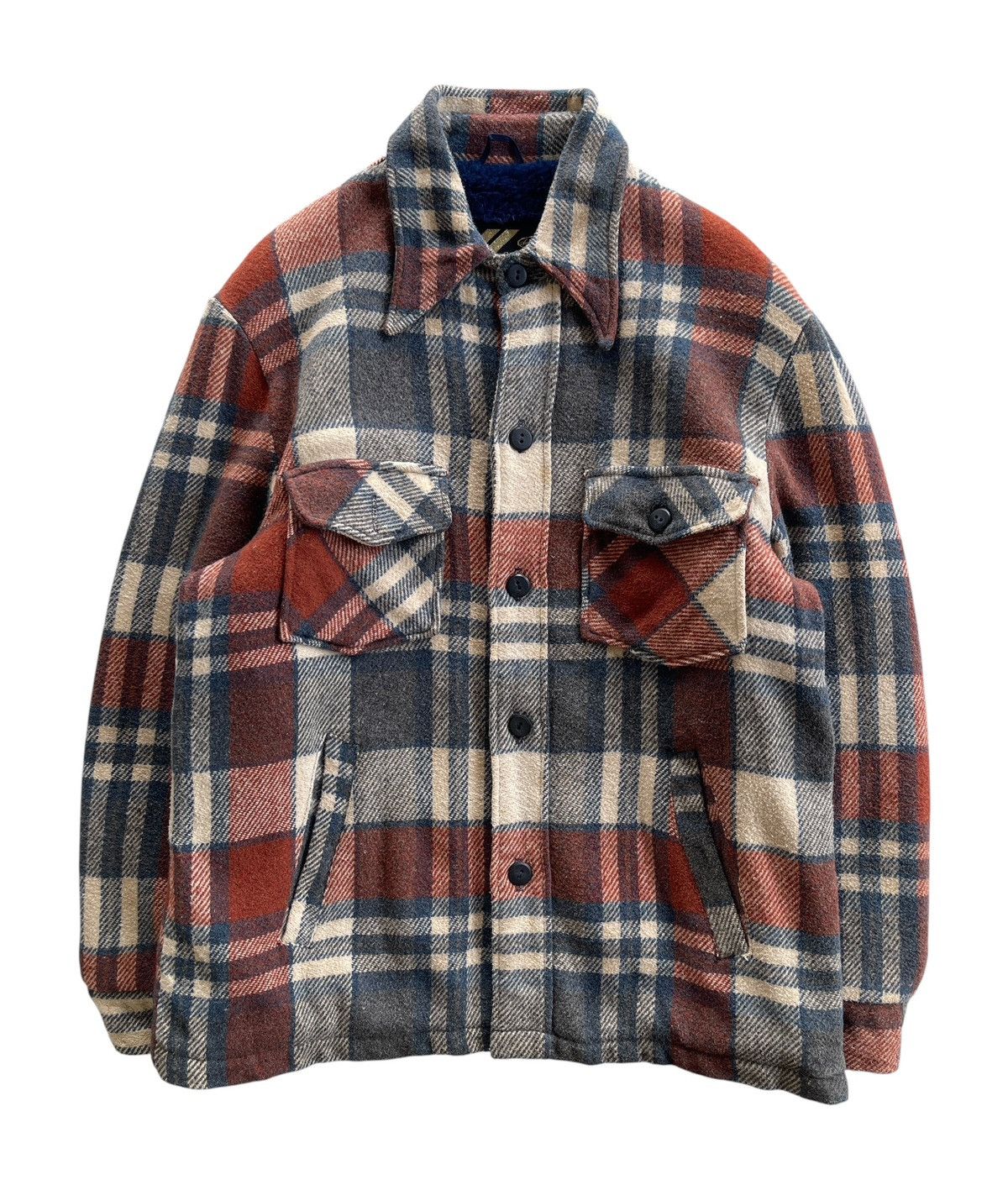 Sears 70s Sears Wool Plaid Sherpa Lining Jacket Size US M / EU 48-50 / 2 - 2 Thumbnail
