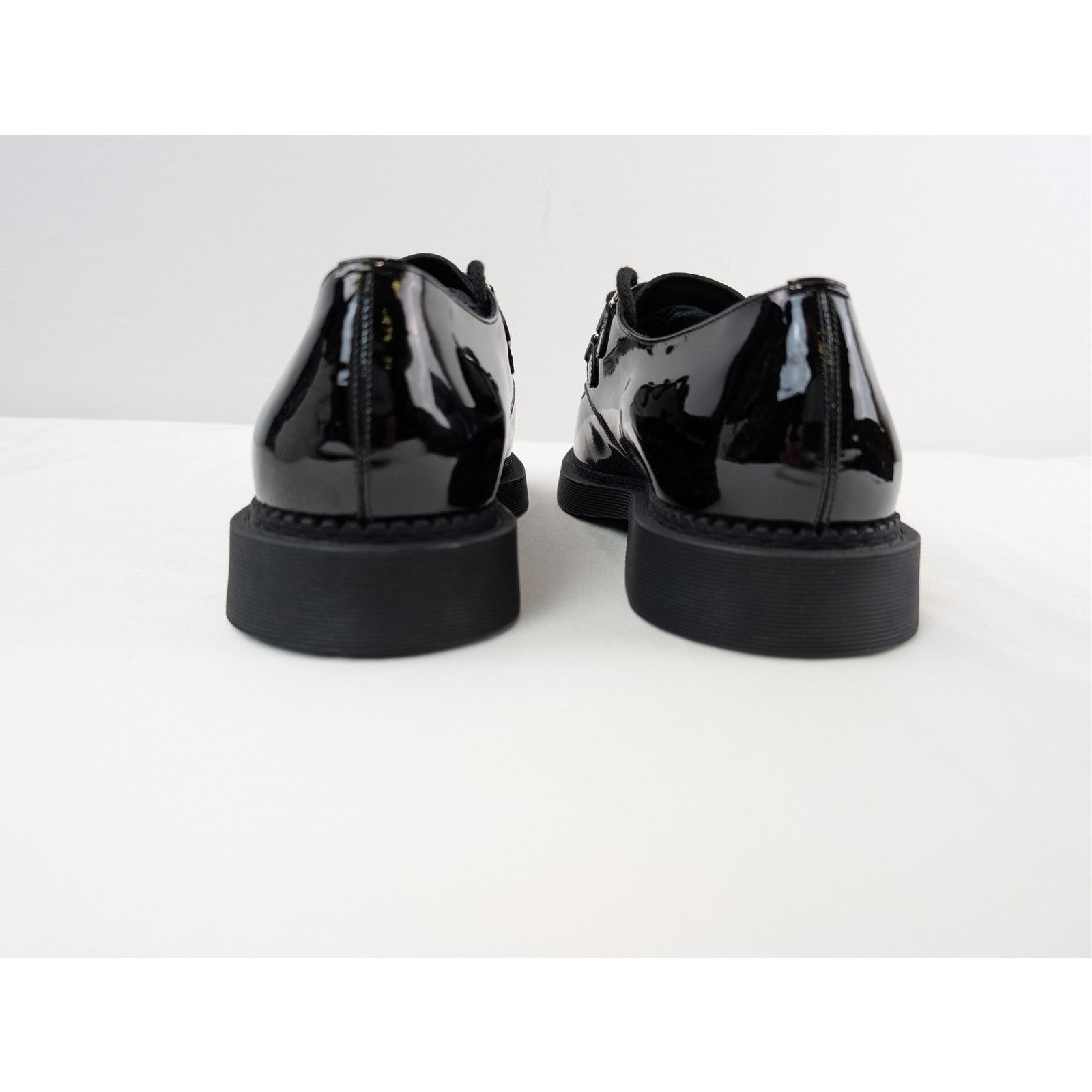 Saint Laurent Paris o1rshd1 Shiny Patent Leather Teddy Derby Shoes Boots Black Size US 12 / EU 45 - 12 Thumbnail