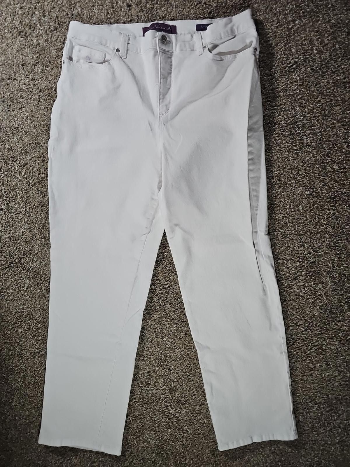 Other Gloria Vanderbilt Amanda Sz 14 White Jeans Size 36" / US 14 / IT 50 - 1 Thumbnail