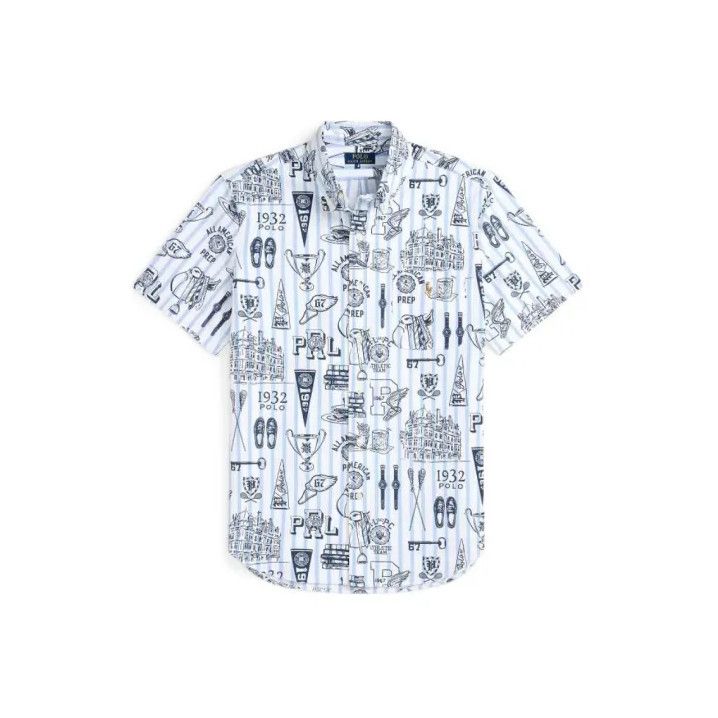 Polo Ralph Lauren Polo Ralph Lauren FW24 All-Over Logo Print Short-Sleeve Shirt Size US XXL / EU 58 / 5 - 1 Thumbnail