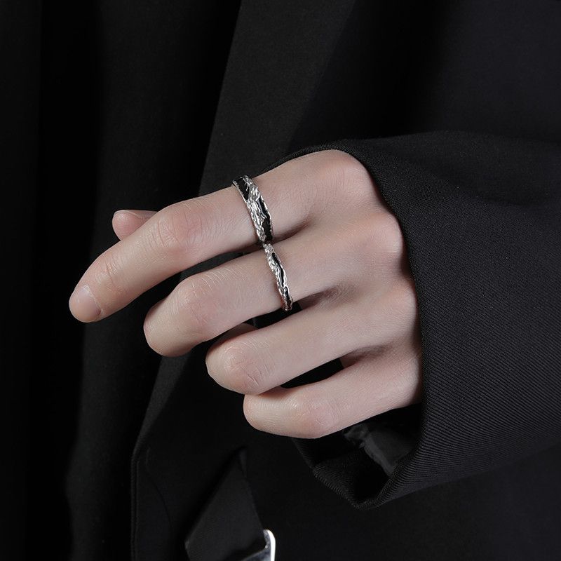 Jewelry Punk Jewelry Rings Open Size Chrome Ring (Size 7-13) Size ONE SIZE - 3 Thumbnail