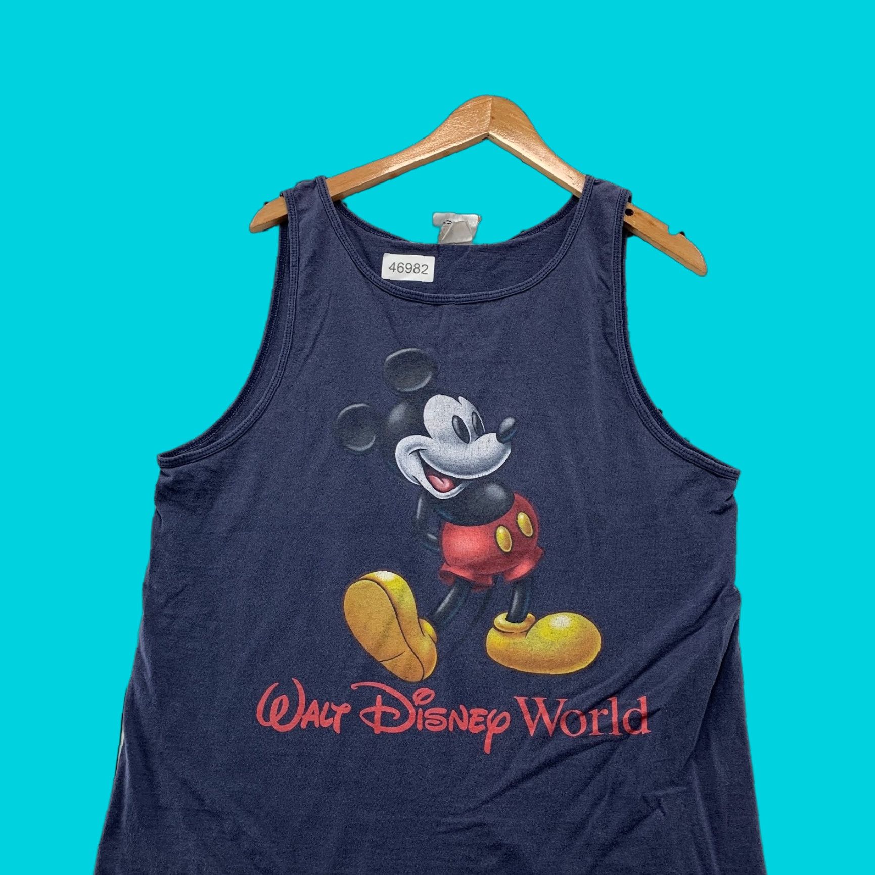 Disney VINTAGE Walt Disney Mikey Mouse Tank Shirt Mens Medium Blue Sleeveless 90s USA Size US M / EU 48-50 / 2 - 1 Thumbnail