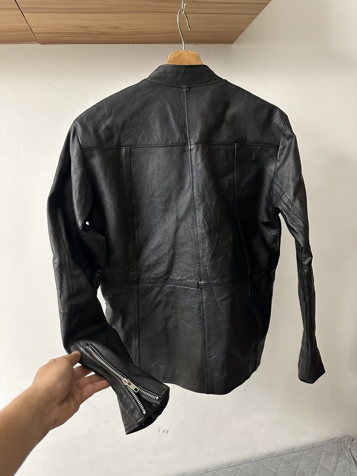 Genuine Leather Vintage Japanese Brand Genuine Leather Zipper Jacket Size US M / EU 48-50 / 2 - 6 Thumbnail