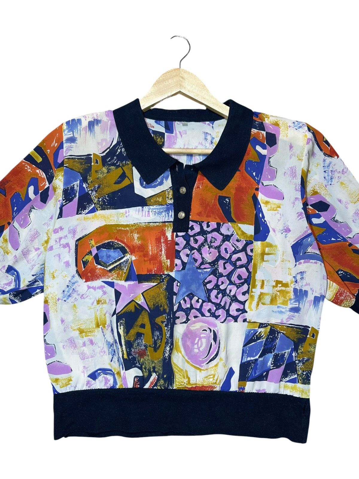 Japanese Brand Vintage Abstract Print made in Japan Size L / US 10 / IT 46 - 2 Thumbnail
