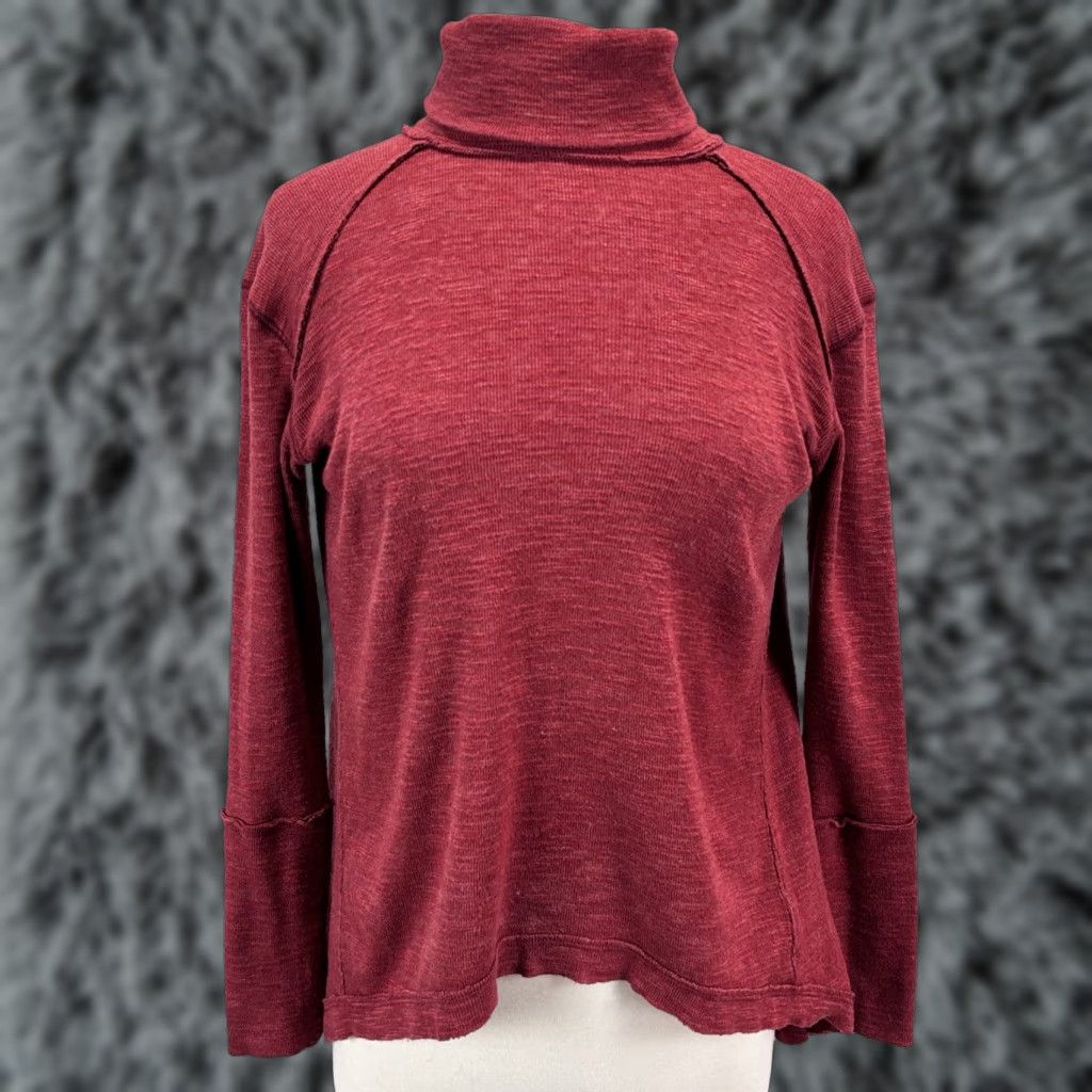 Vintage We The Free Turtleneck Top Shirt Womens XS Pink/red Split Back Inverse Seam Knit Pullover Casual Holiday Boho Chic Regular Mens? No. Size XS / US 0-2 / IT 36-38 - 1 Thumbnail