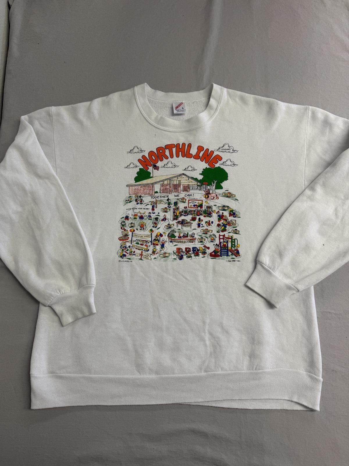 Jerzees Vintage Texas Northline Cougars Elementary School Crewneck L Size US L / EU 52-54 / 3 - 1 Thumbnail