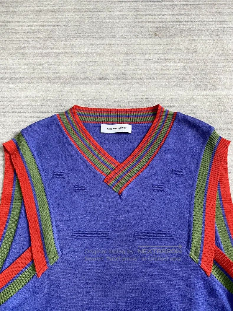 Kiko Kostadinov Kiko Kostadinov Dorset Purple Layered Knit Vest Size M / US 6-8 / IT 42-44 - 3 Thumbnail