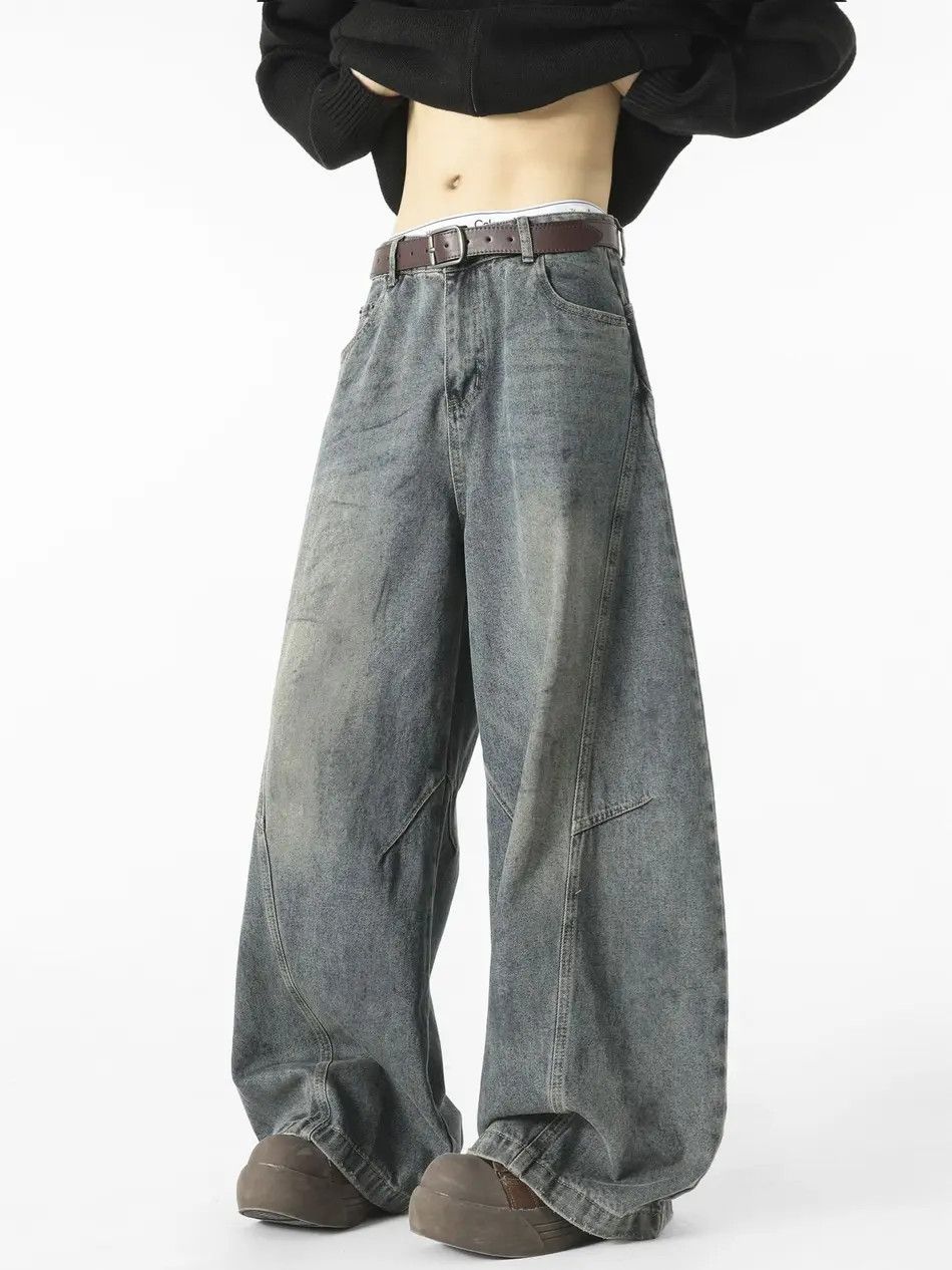 Japanese Brand × Jean Retro loose straight leg wide leg jeans Size US 32 / EU 48 - 2 Thumbnail