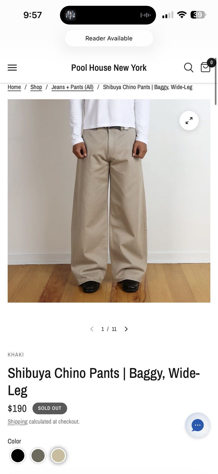 Pool house shibuya baggy chino