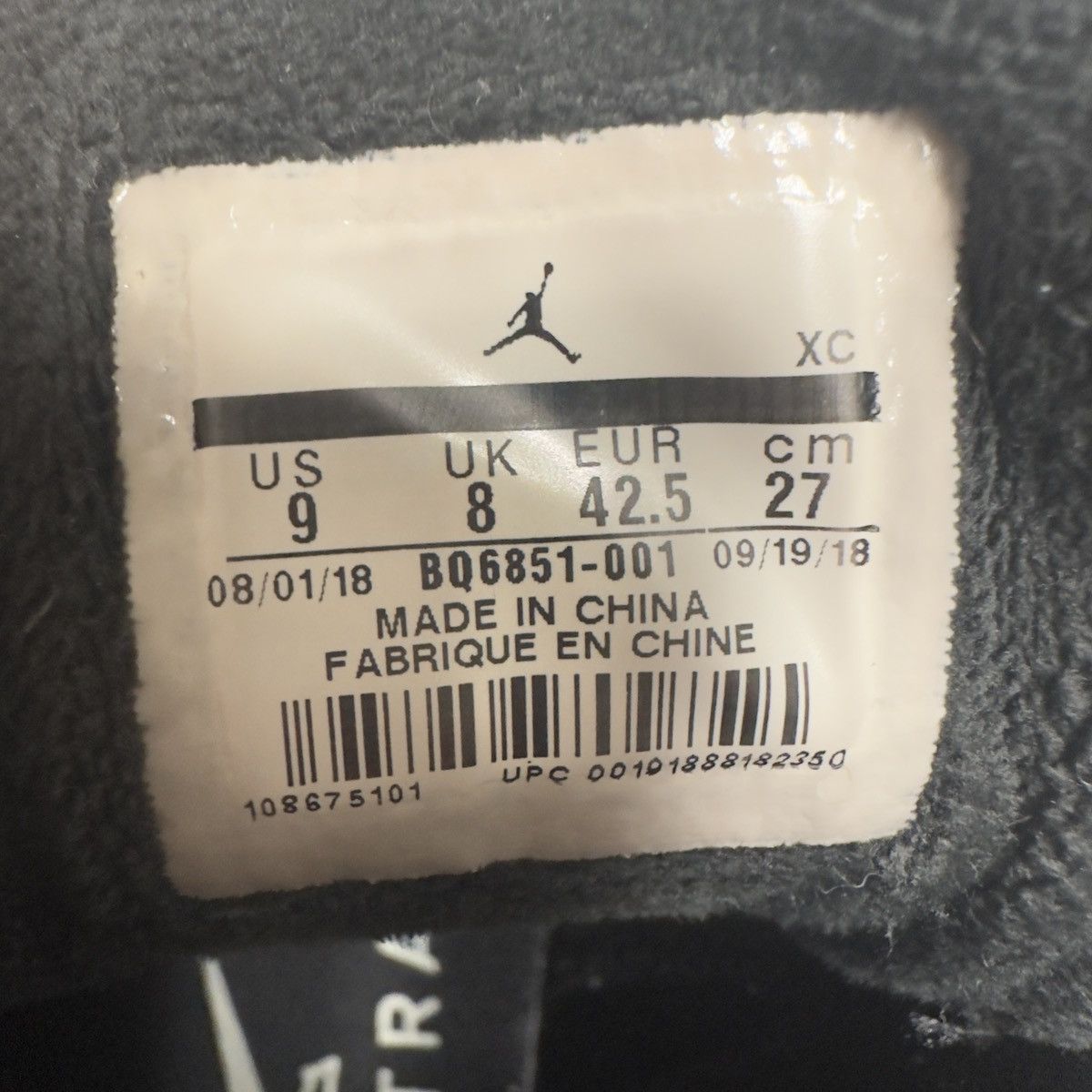 Jordan Brand Jordan 12 Retro Winter Black Size US 9 / EU 42 - 7 Thumbnail