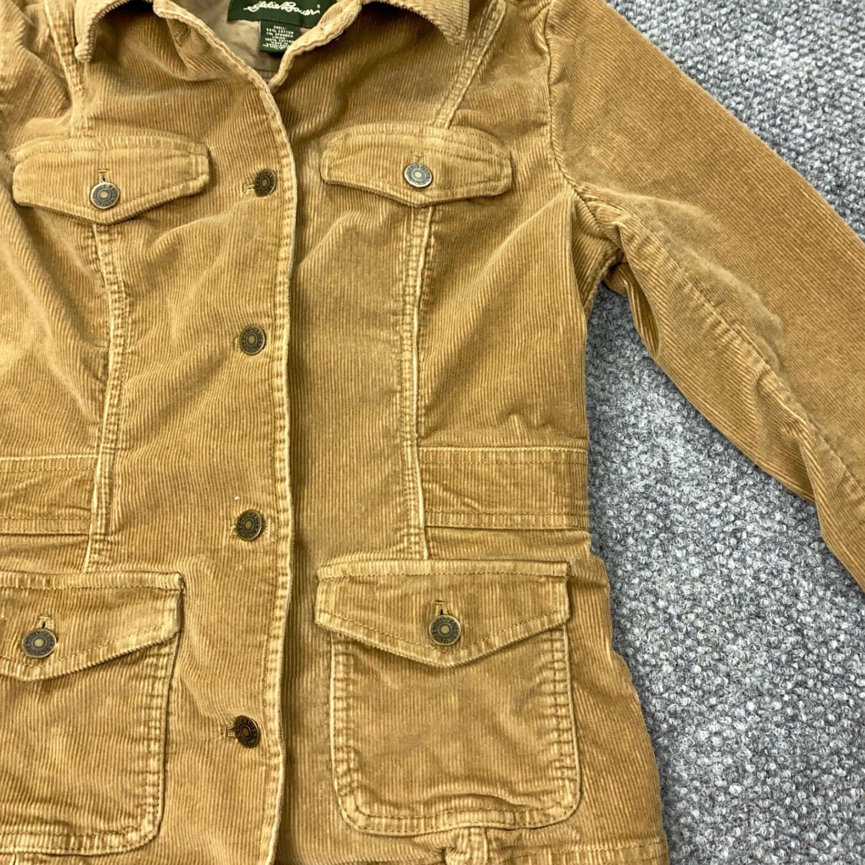 Eddie Bauer EDDIE BAUER Womens Corduroy Jacket XS Brown Casual Stretch Button Up Pockets Classic Size XS / US 0-2 / IT 36-38 - 3 Thumbnail