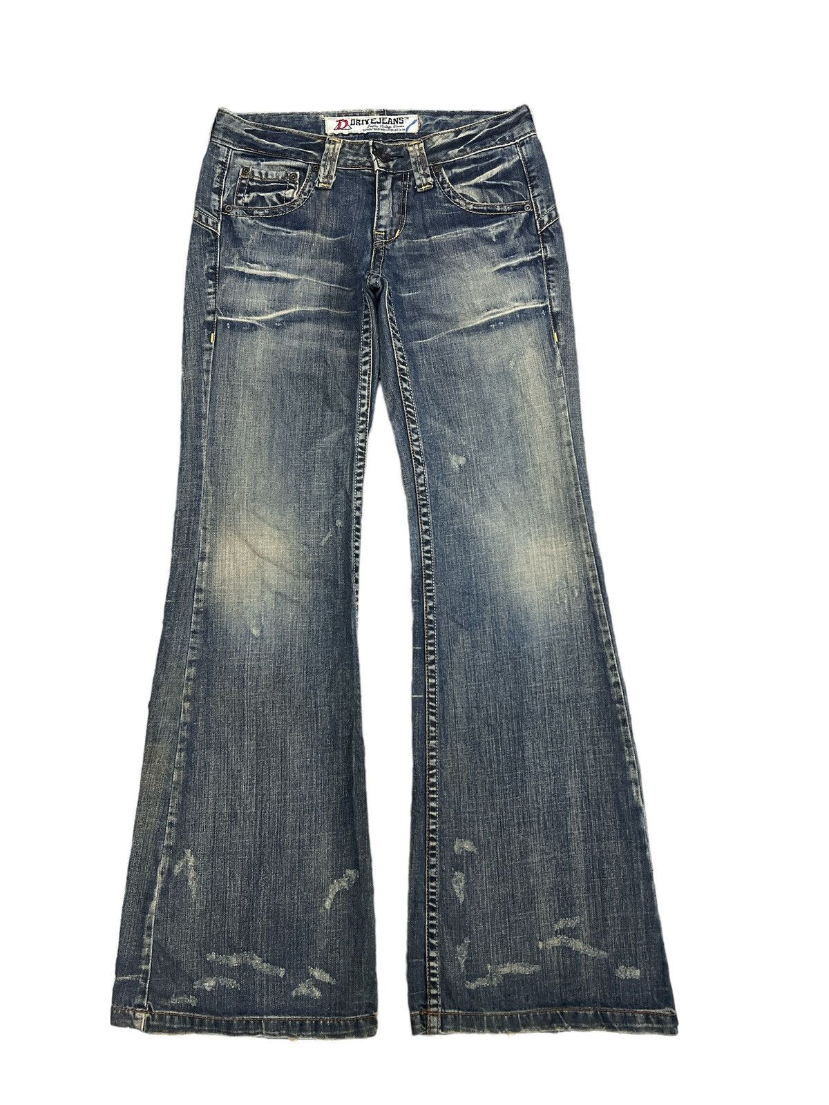 FLARED💥DRIVE JEANS DISTRESSED DENIM PANT