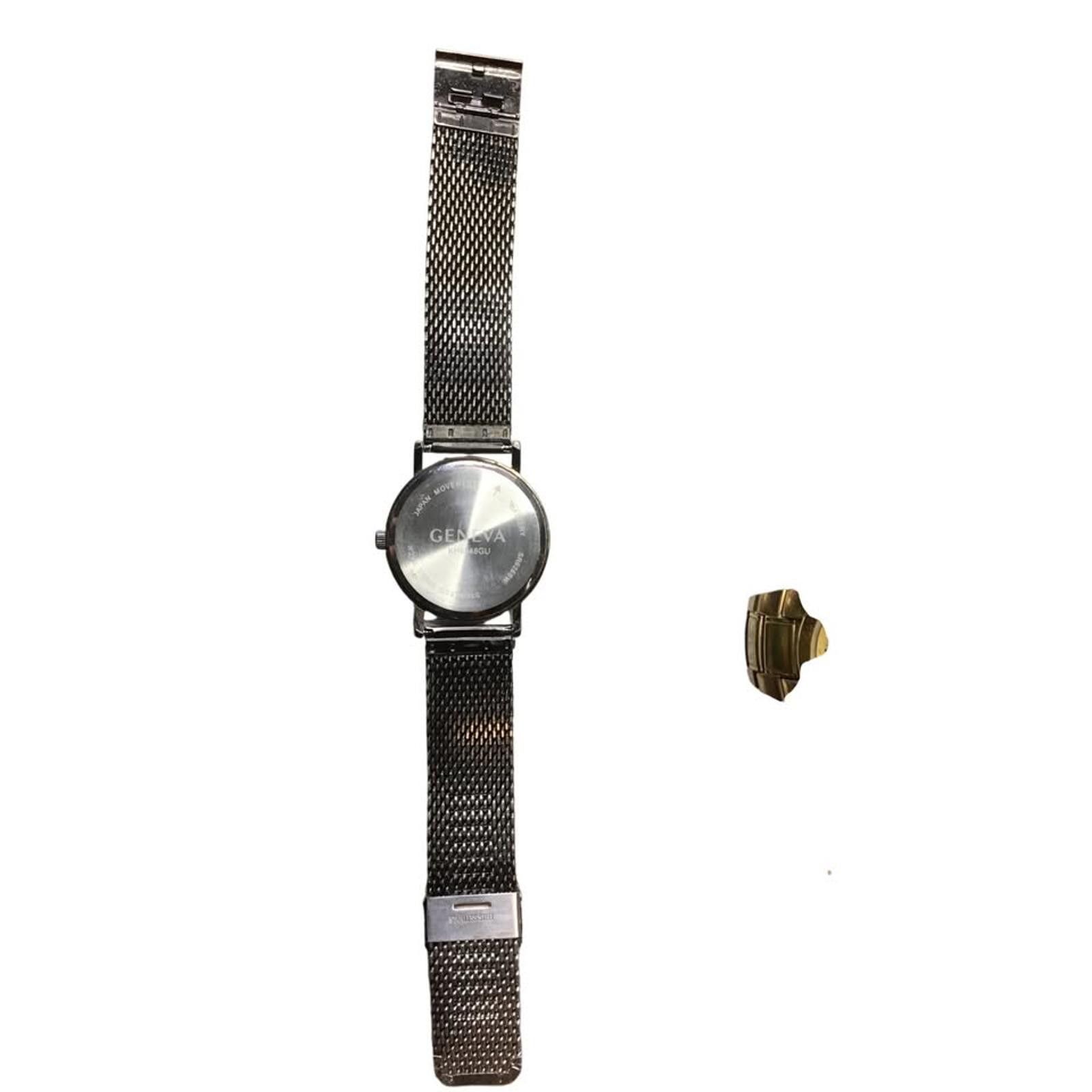 Geneva Geneva Chronograph Black Stainless Steel Watch Size ONE SIZE - 7 Thumbnail