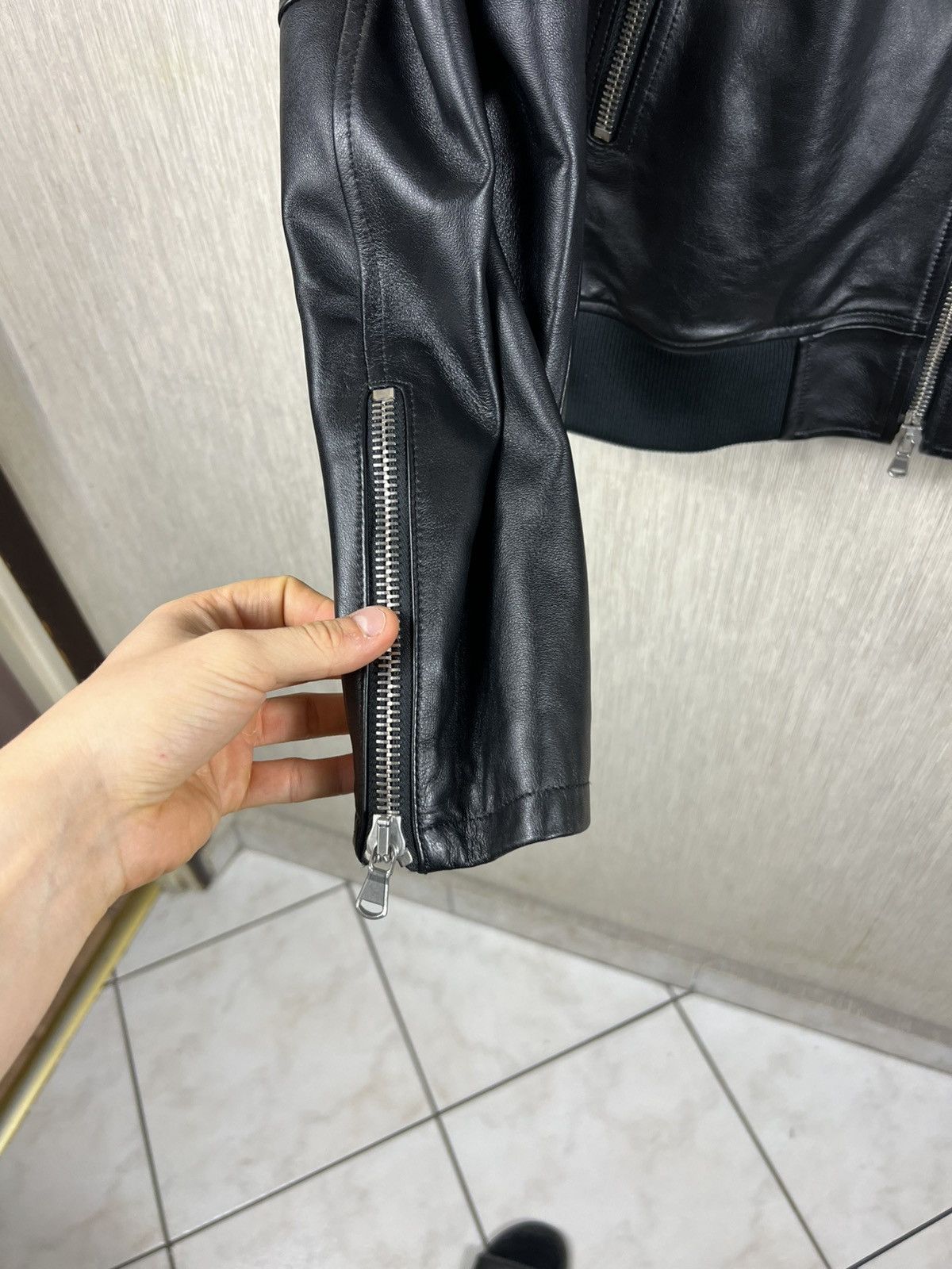 Diesel Black Gold Diesel Black Gold lambskin leather 5 zip jacket luxury Size US L / EU 52-54 / 3 - 13 Thumbnail