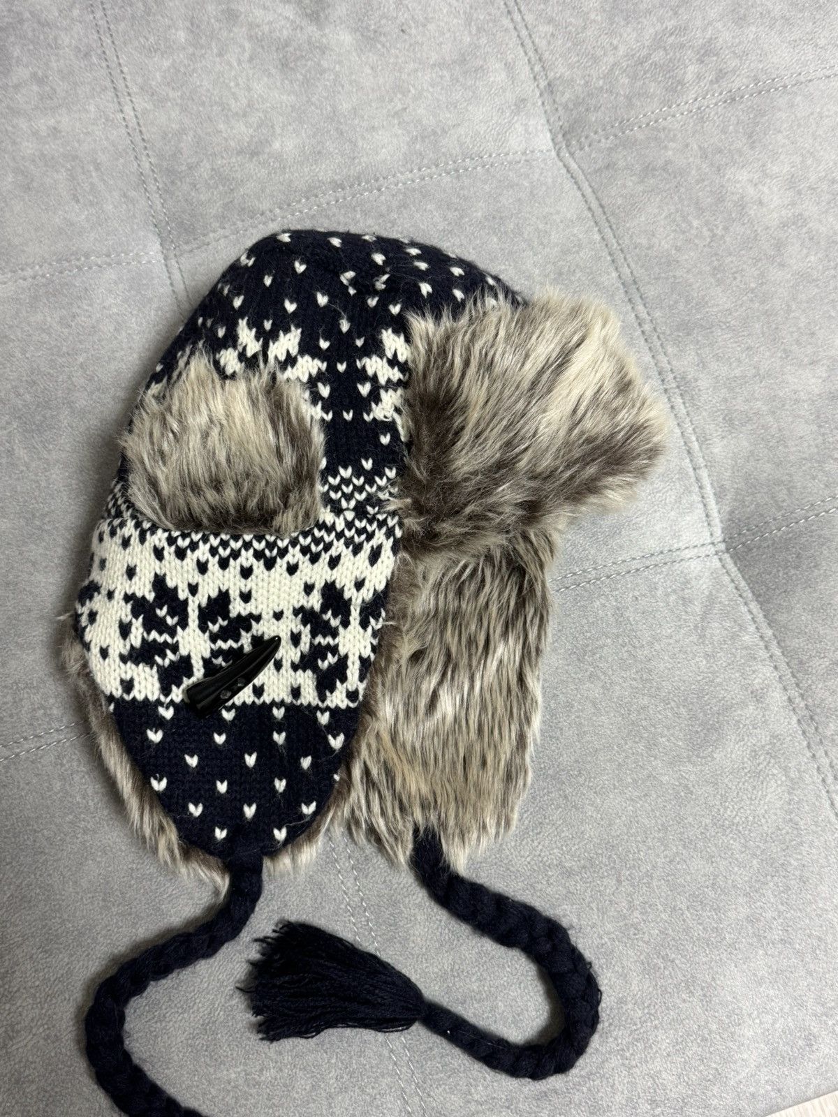 Hysteric Glamour × Vintage Vintage Hype Trapper winter Fur Y2K Fluffy Hat Ushanka Faux Size ONE SIZE - 4 Thumbnail