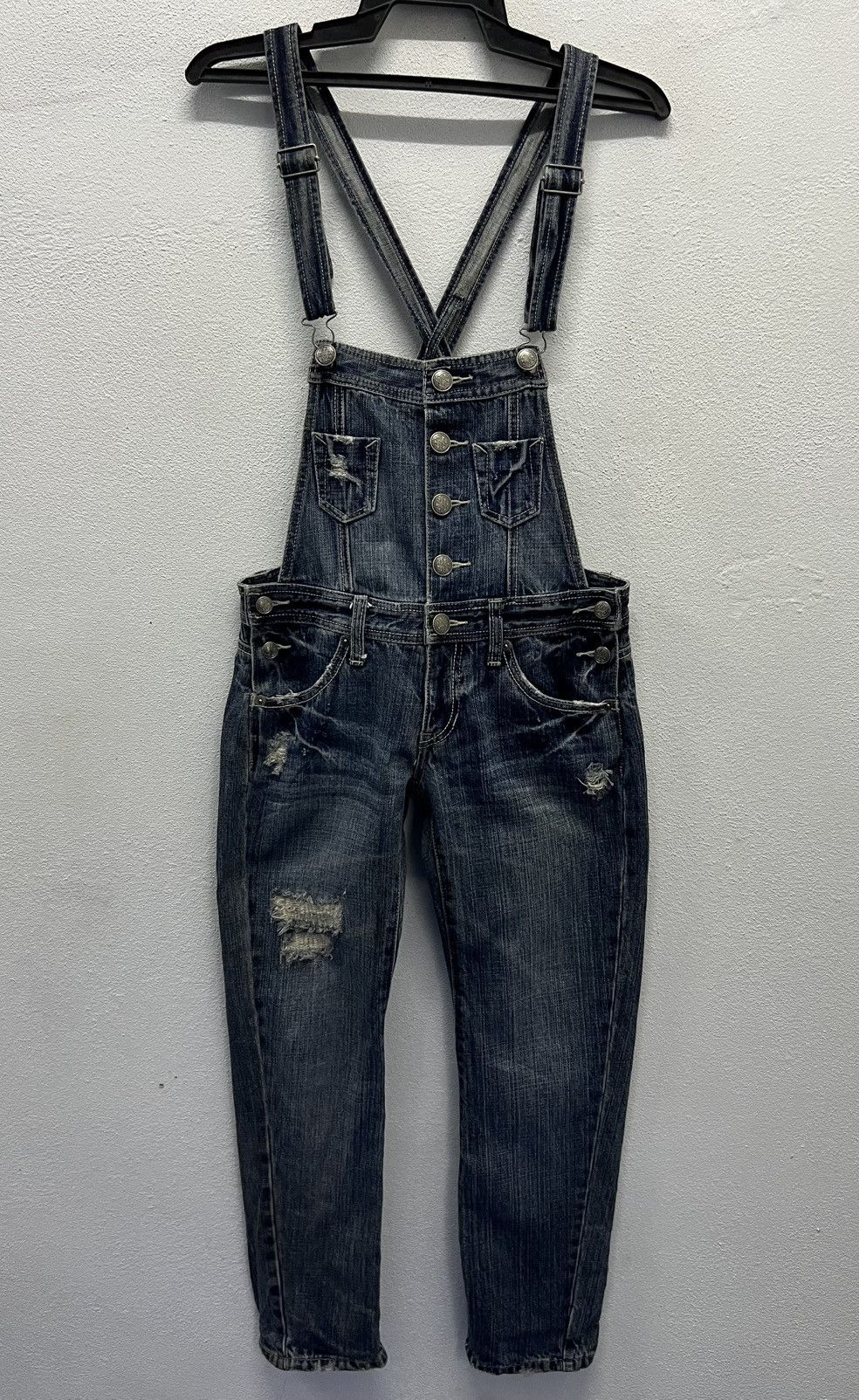 Vintage Vintage Cecil McBee Distressed Denim Overalls - Medium Size US 31 - 1 Thumbnail