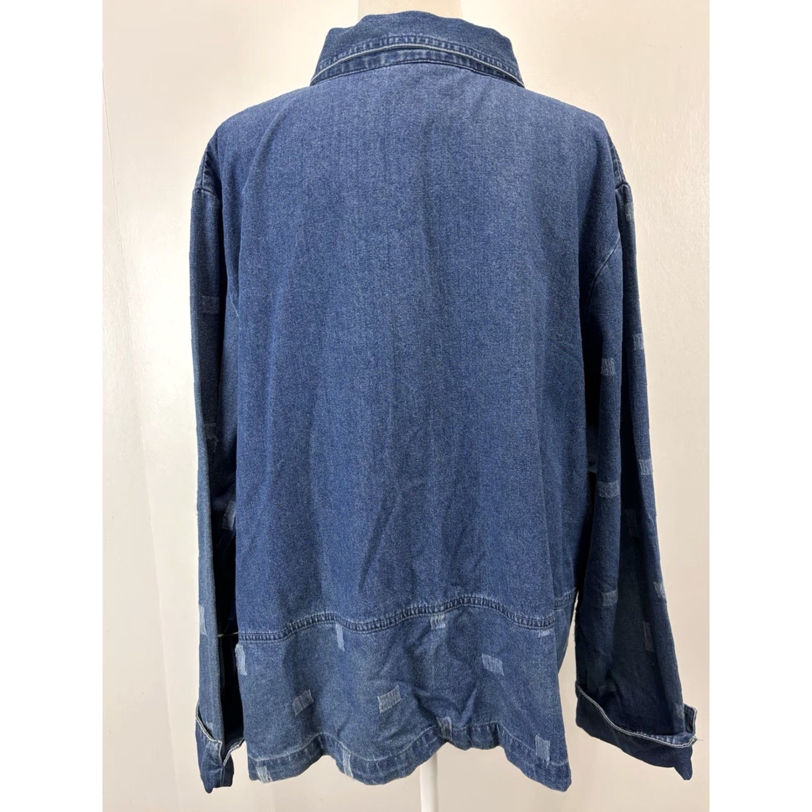 Vintage VINTAGE TY Original Denim Shirt Jacket Shacket Womens 24W Blue Size 4XL / US 24-26 - 3 Thumbnail