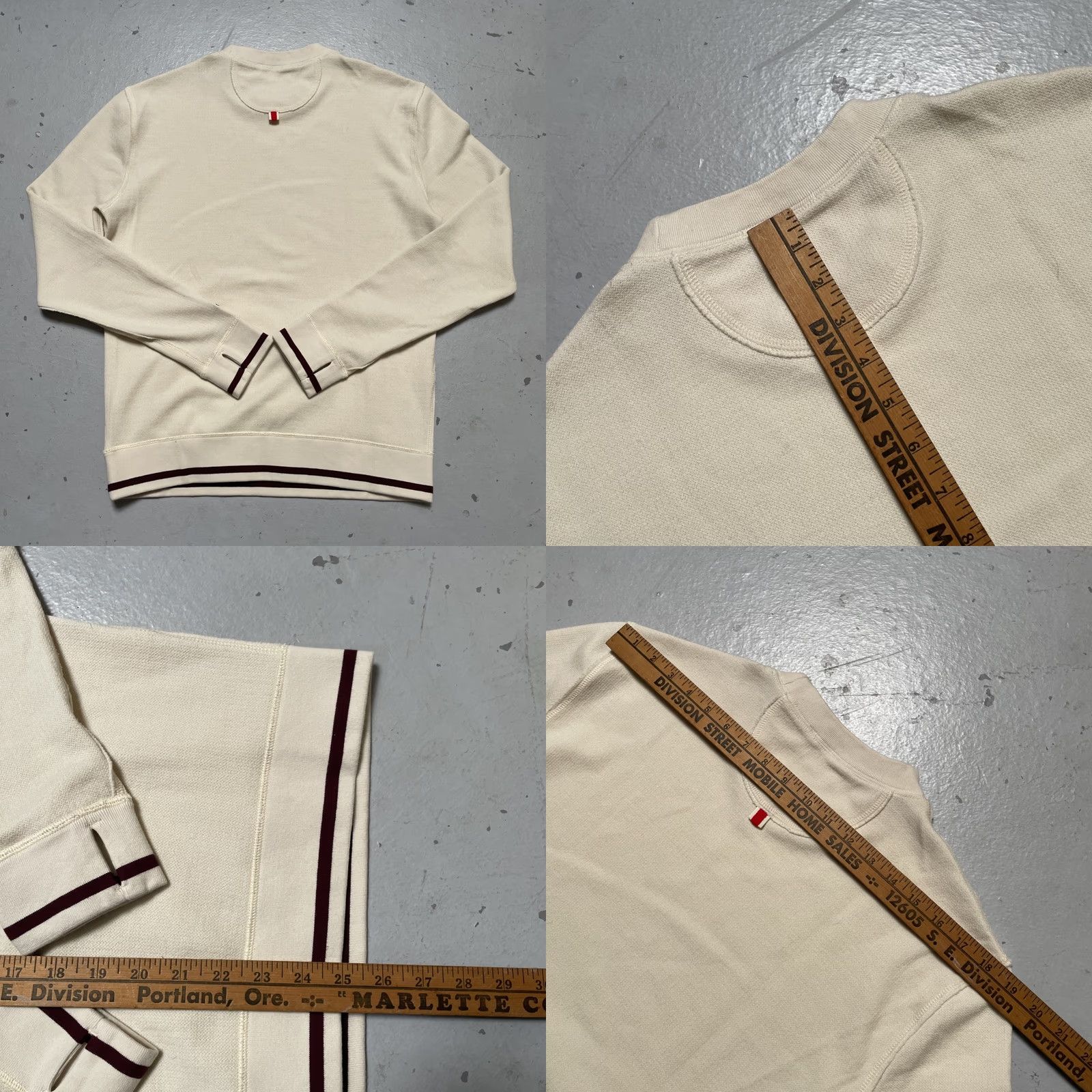 Vintage Tracksmith 2019 FW Merino Wool Blend Knit Leisure Sweatshirt S Unisex Beige Wool Polyester Pullover Vintage? Size US S / EU 44-46 / 1 - 8 Thumbnail