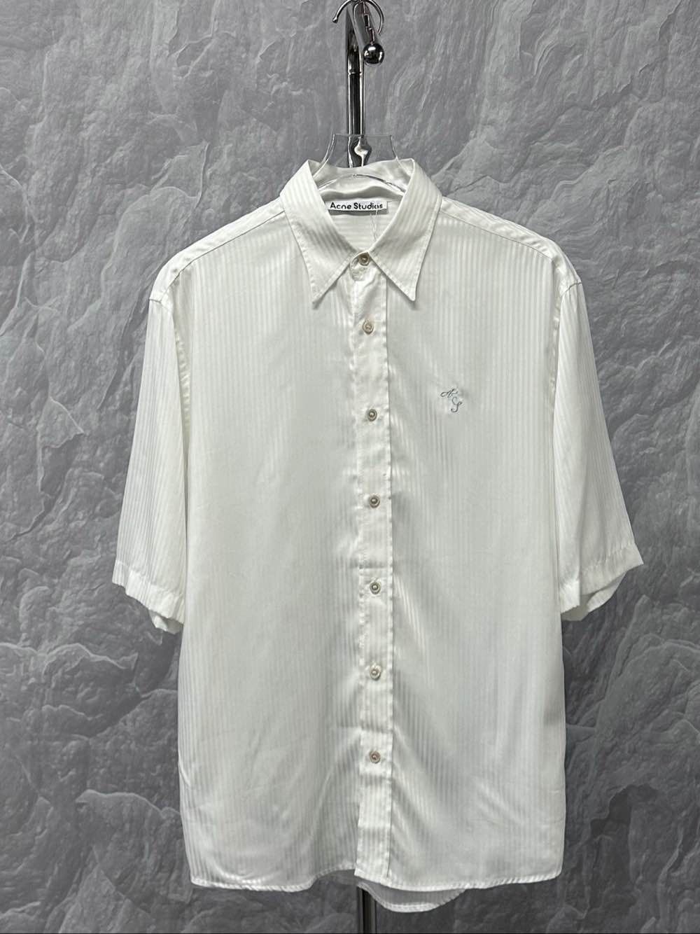 Acne Studios Acne Studios Striped Short Sleeve Shirt Size S Size US S / EU 44-46 / 1 - 1 Thumbnail