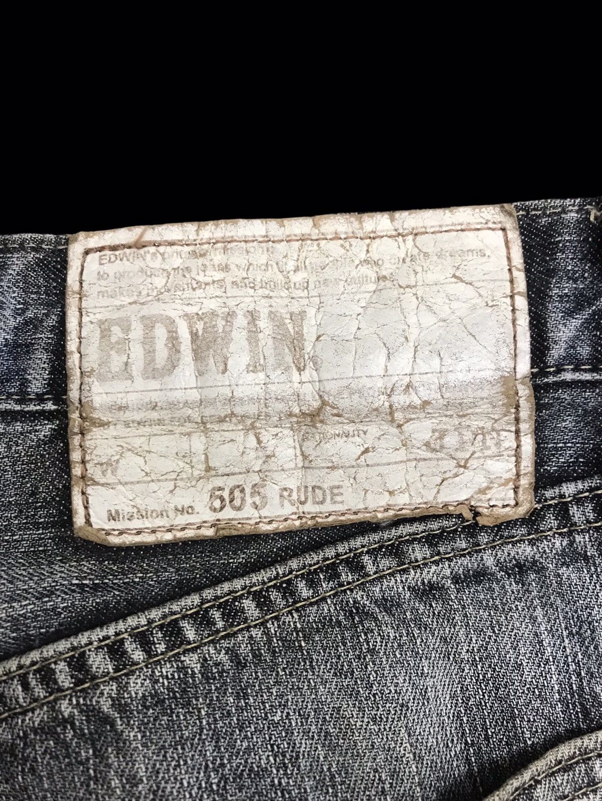 Edwin 💥90s STYLE💥VTG EDWIN 505 RUDE STYLE DIRTY DENIM F374 Size US 31 - 10 Thumbnail