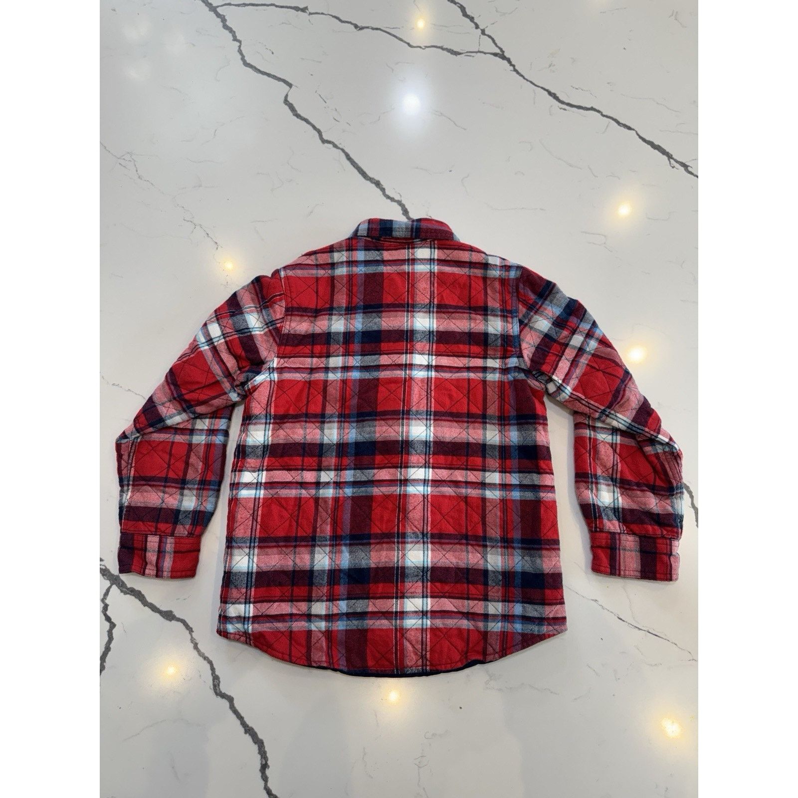 Other Cat & Jack Red Flannel Lined Snap Jacket Kids Youth M (8/10) Size US M / EU 48-50 / 2 - 7 Thumbnail