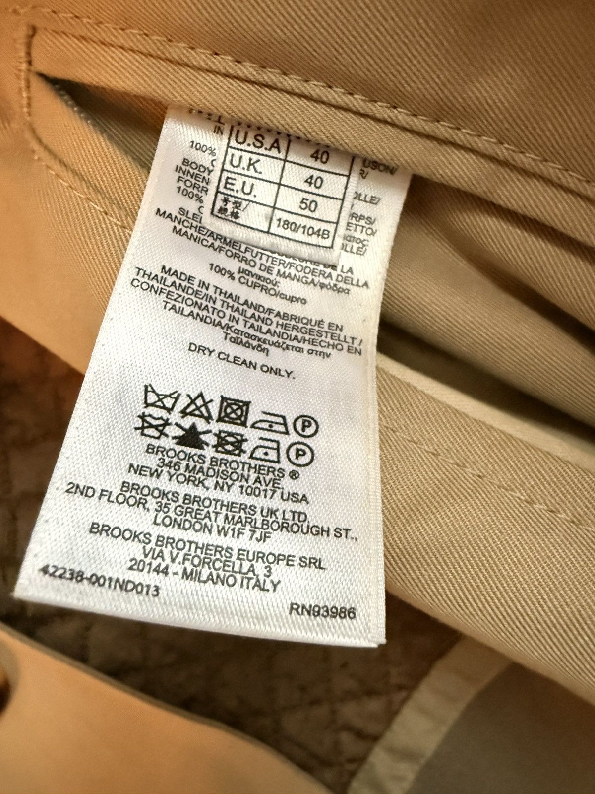 Brooks Brothers Brooks Brothers Trench/Rain Jacket Size US M / EU 48-50 / 2 - 5 Thumbnail