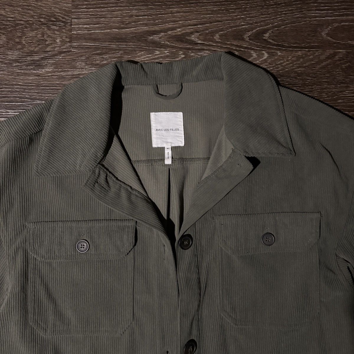 AVEC LES FILLES Green Avec Les Filles Corduroy Oversized Shacket Size XL / US 12-14 / IT 48-50 - 3 Thumbnail