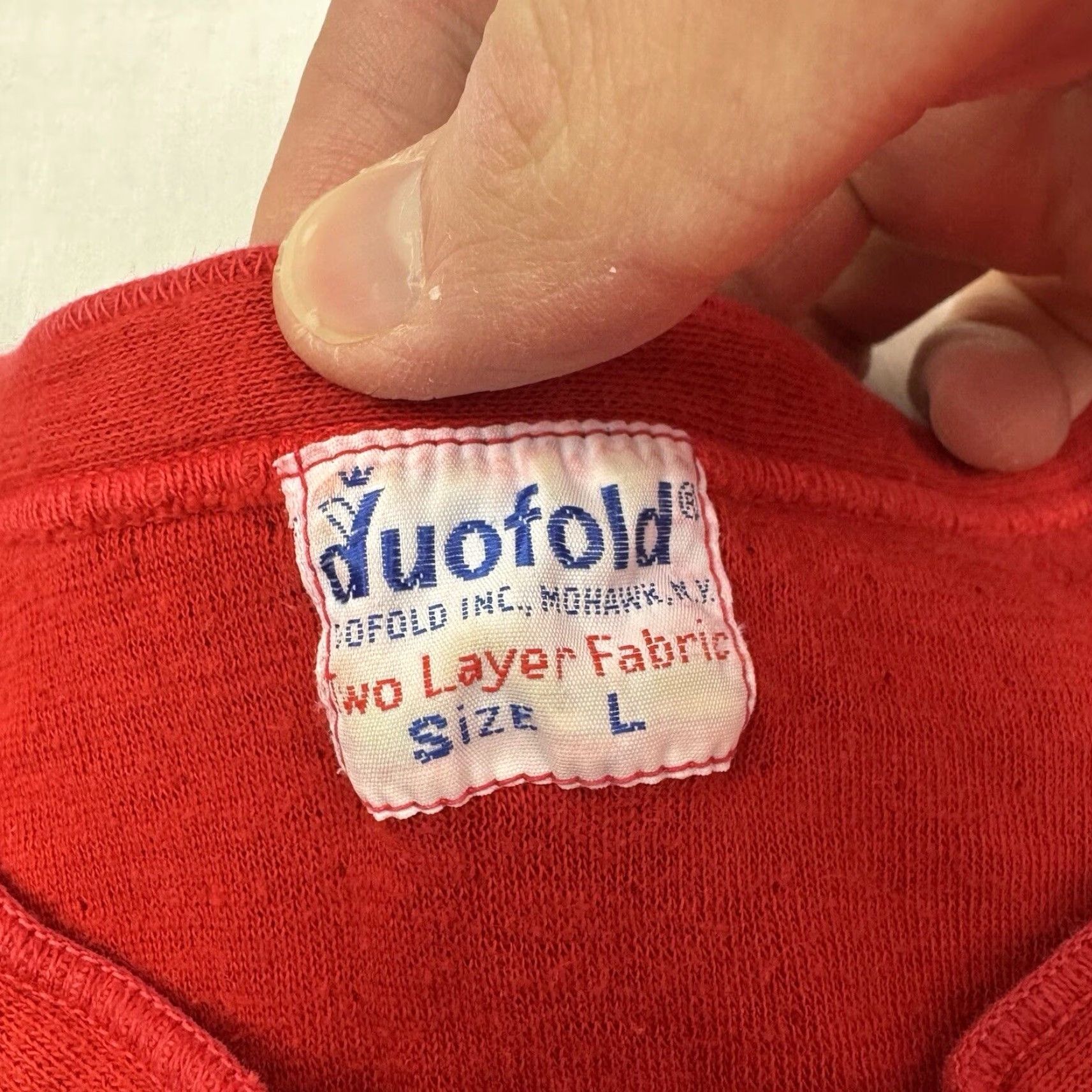 Vintage VINTAGE Duofold Thermal Henley Shirt Men Large Red Grunge 70s Rockabilly Size US L / EU 52-54 / 3 - 3 Thumbnail