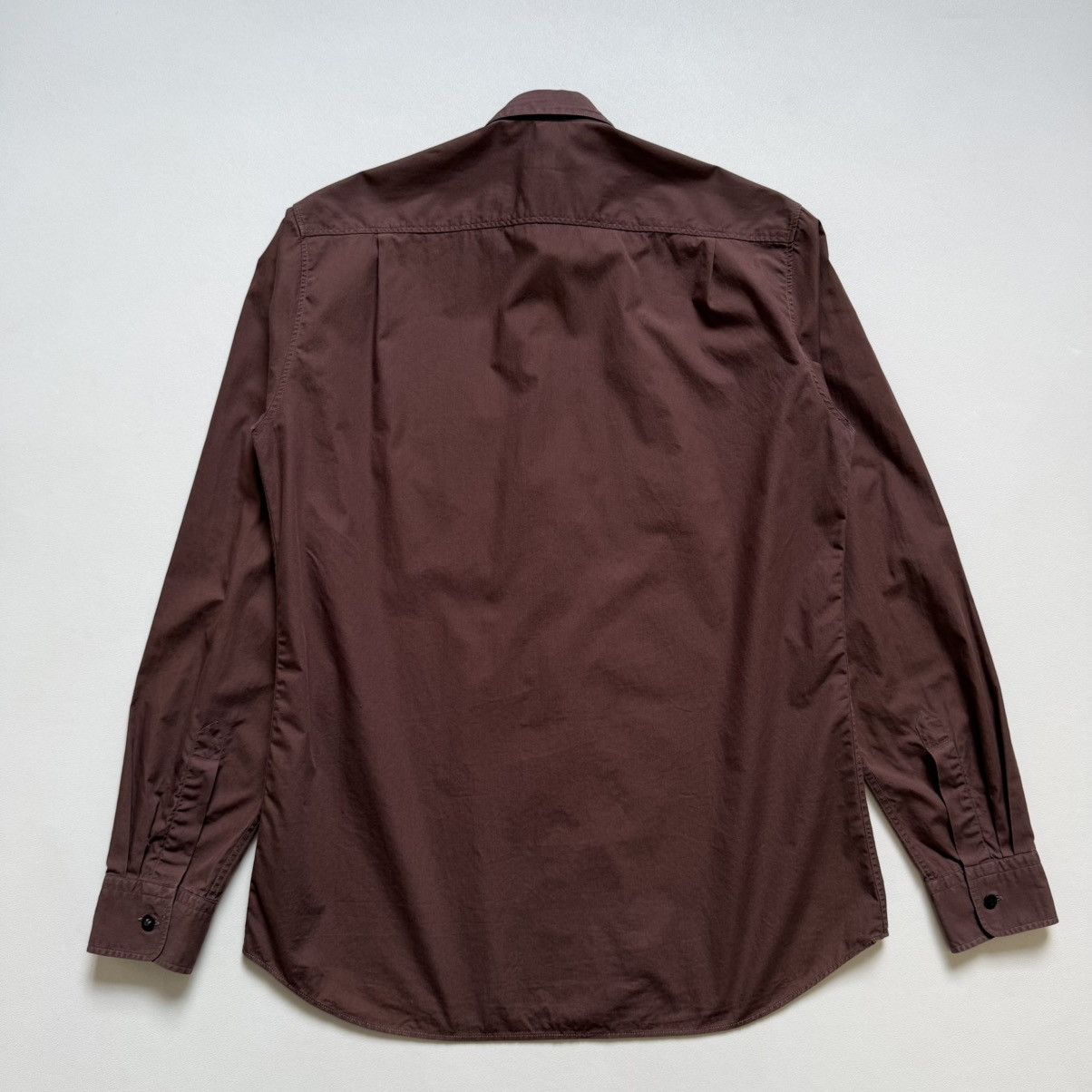 Dries Van Noten 1990s Chocolate Brown Cotton Shirt Size US M / EU 48-50 / 2 - 10 Thumbnail