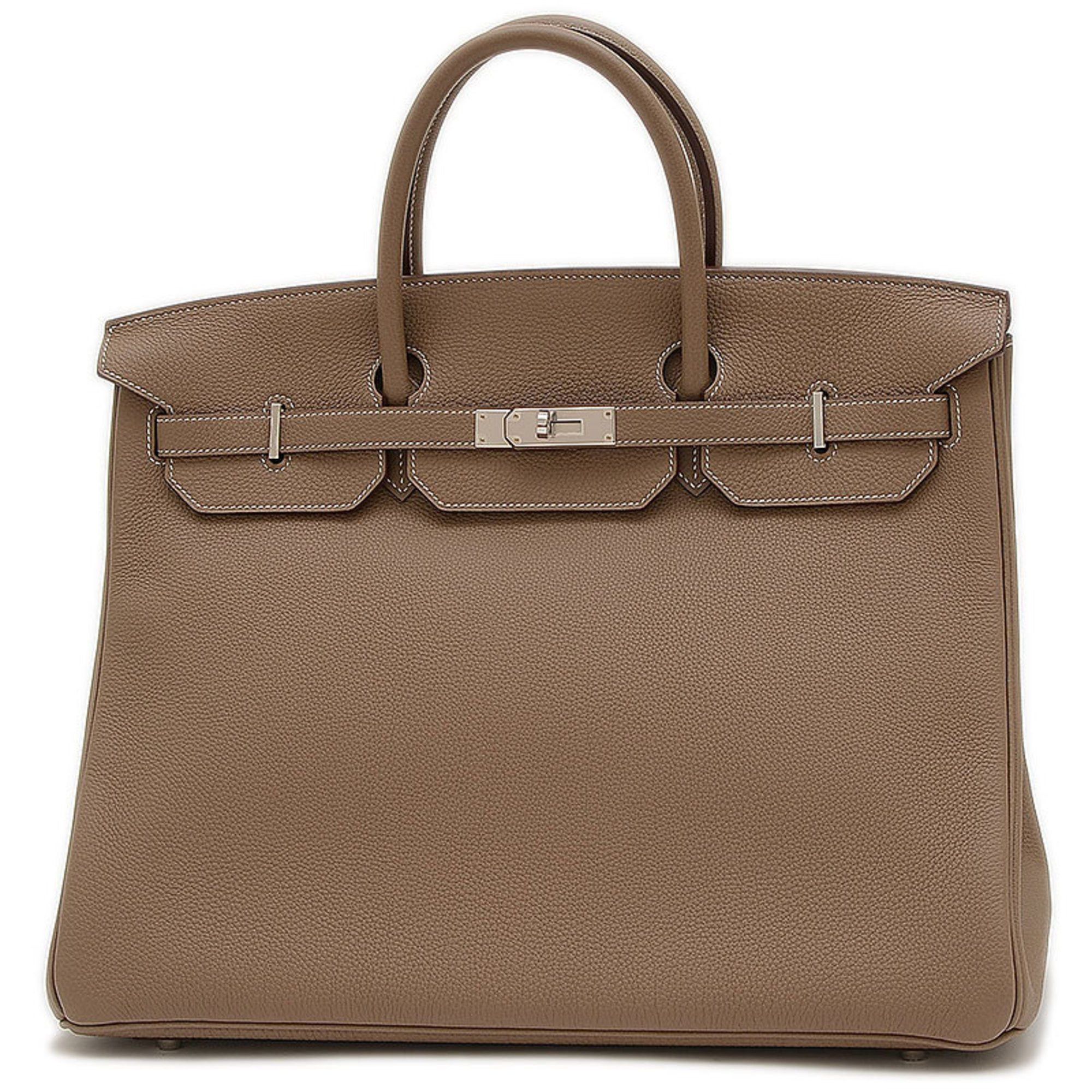 image of Hermes Birkin 40 Handbag Togo Etoupe B Stamp in Etoupe Gray, Women's