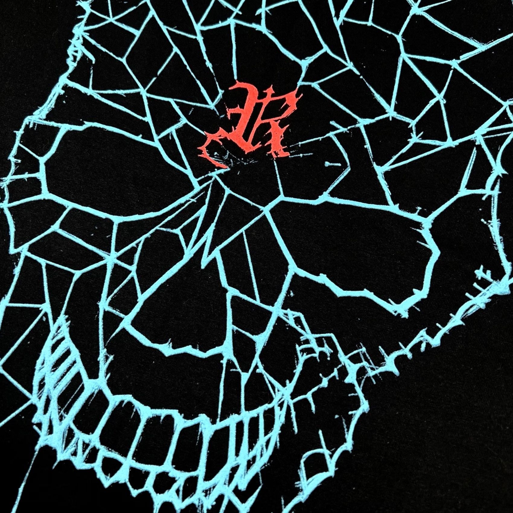 Revenge REVENGE Mens T-Shirt Skull Black Blue Skeleton Graphic Print Crew Neck Short Sleeve Medium M Size US M / EU 48-50 / 2 - 6 Thumbnail