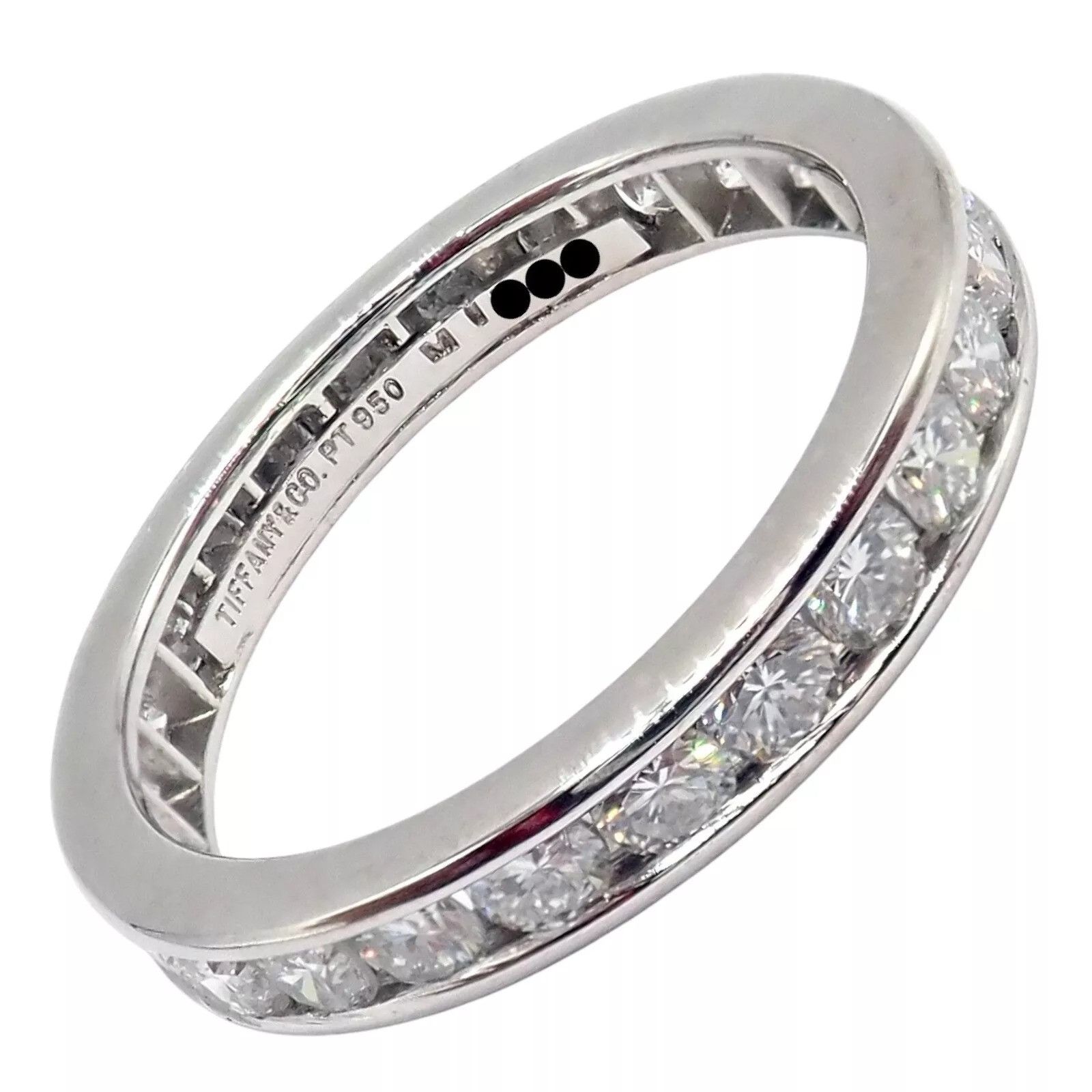 Tiffany & Co. Tiffany & Co Platinum 0.80ct Diamond Eternity 3mm Band Ring Size ONE SIZE - 5 Thumbnail