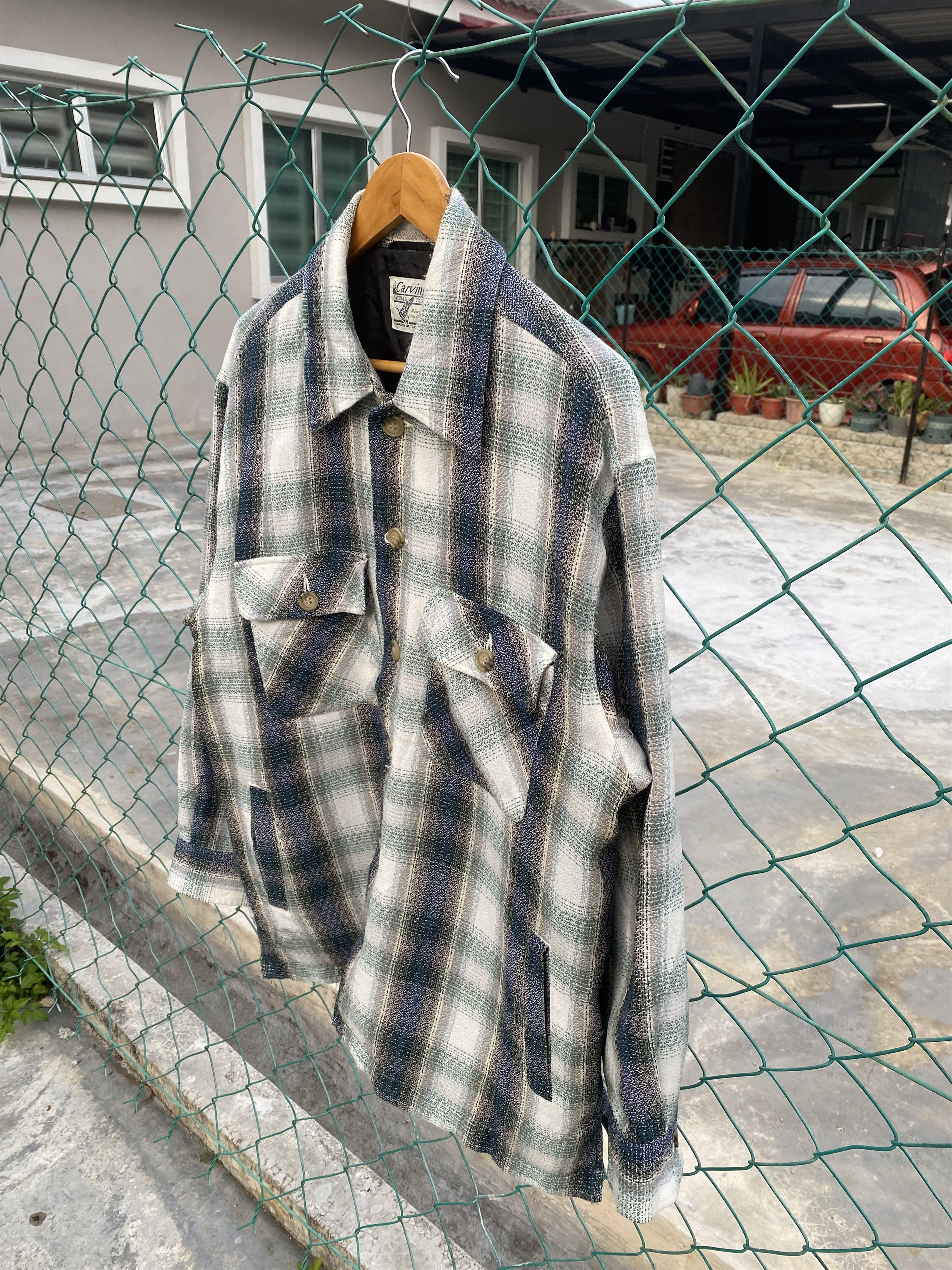 Flannel Vintage Carving green shadow plaid flannel Size US M / EU 48-50 / 2 - 4 Thumbnail
