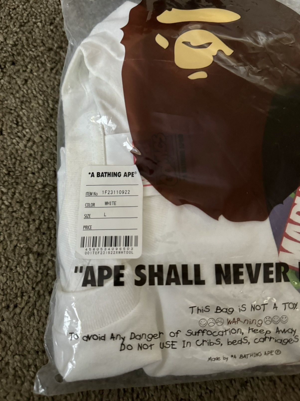 Bape Bape x Hulk Marvel tee Size US L / EU 52-54 / 3 - 10 Thumbnail