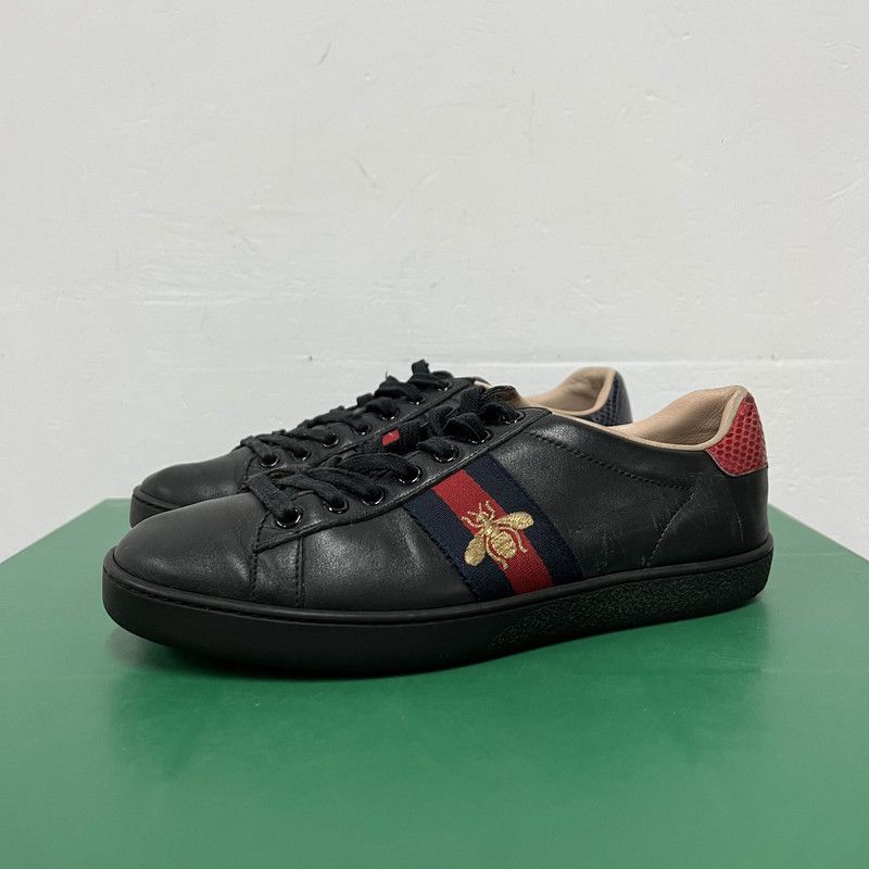 Gucci ACE Leather Bee Embroidered Sneakers 0079