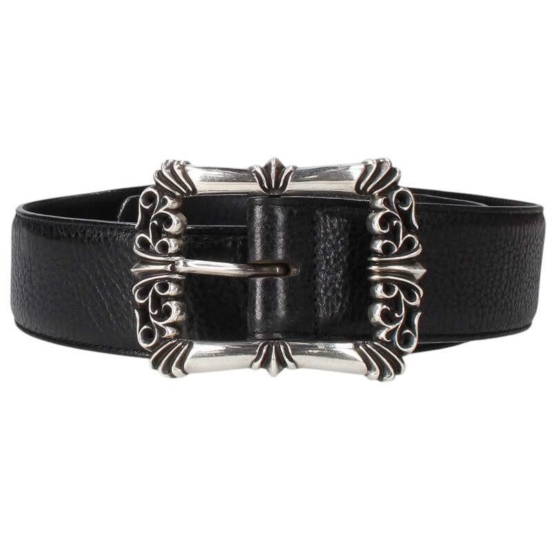 Chrome Hearts 30inch Chrome Hearts Classic Filigree Buckle Leather Belt Size ONE SIZE - 1 Thumbnail