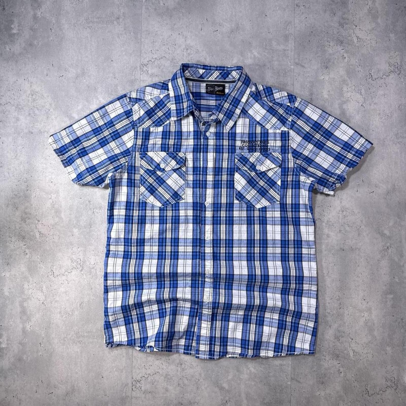 Other Y2K Paddock Jeans 00s Blue Button Up Ahirt Size US M / EU 48-50 / 2 - 1 Thumbnail