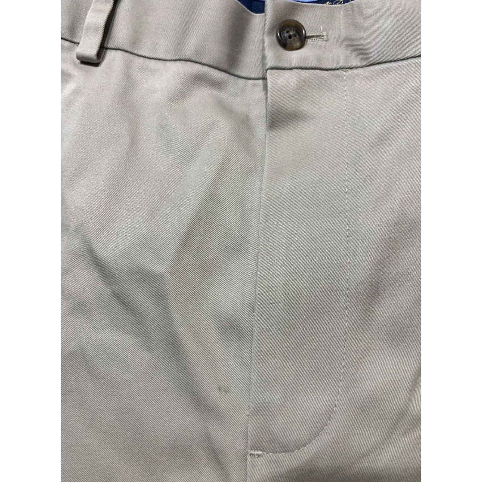 Brooks Brothers Brooks Brothers Beige Chino Pants Men's 35x29 Regular Fit Flat Front Lightweight Stretch Size US 35 - 4 Thumbnail