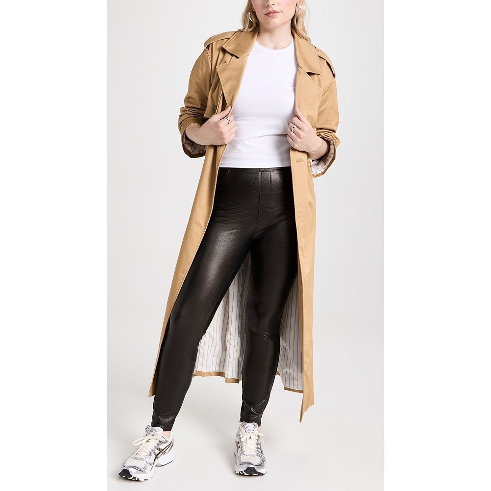 Spanx NWT Spanx II Ankle Skinny Luxe Black Faux Leather Pant Size 27" / US 4 / IT 40 - 3 Thumbnail