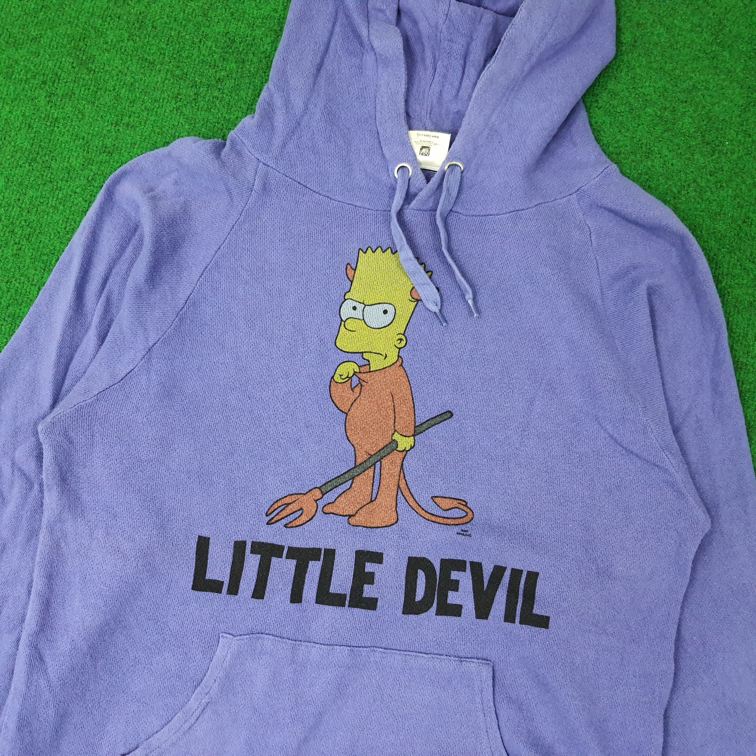 The Simpsons Vintage The Simpson Little Devil Hoodie C264N28 Size US M / EU 48-50 / 2 - 2 Thumbnail