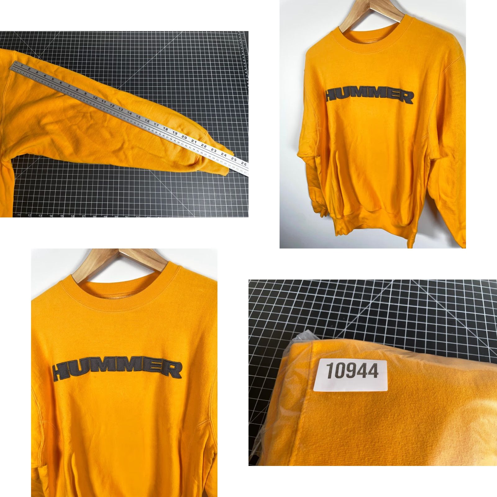 Vintage VINTAGE Hummer Sweatshirt Men's Medium Dark Yellow Embroidered Crewneck Y2K VTG Size US M / EU 48-50 / 2 - 8 Thumbnail