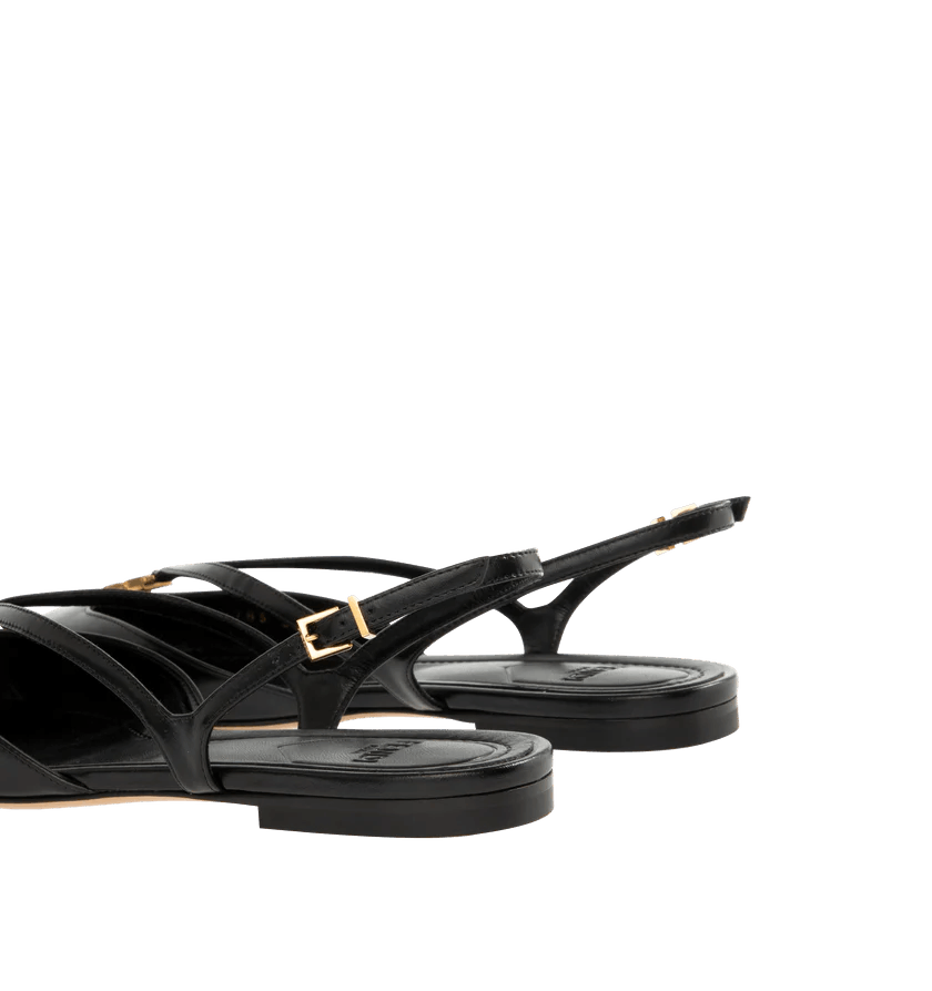 Fendi o1h1sh11225 Fold Slingback Flats in Black Size US 7 / IT 37 - 4 Thumbnail