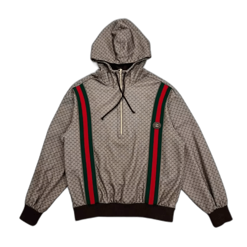 Gucci Gucci Half Zip Floral Print Pullover Jacket-yf Size US S / EU 44-46 / 1 - 1 Thumbnail