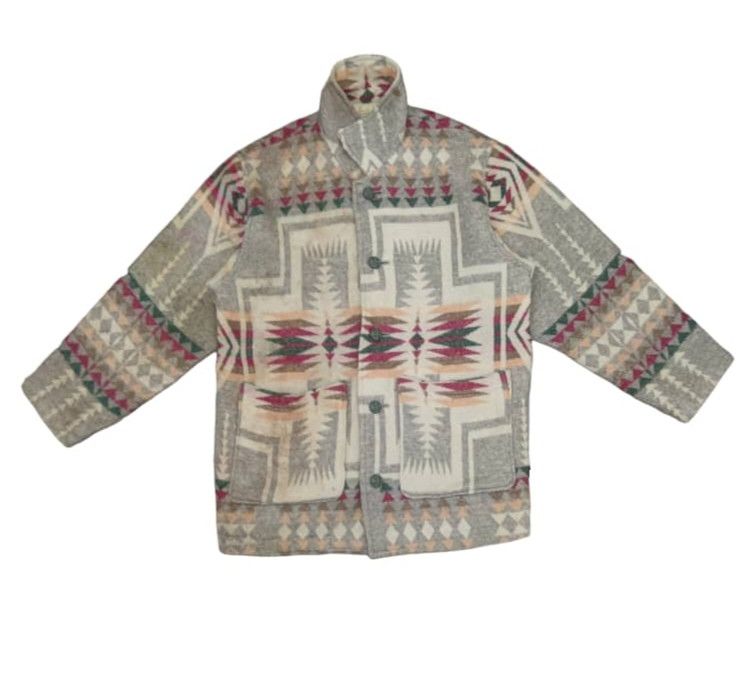 Japanese Brand 💥BEST OFFER💥VINTAGE PATIENT HOUSE NAVAJO WOOL JACKET Size US M / EU 48-50 / 2 - 1 Thumbnail