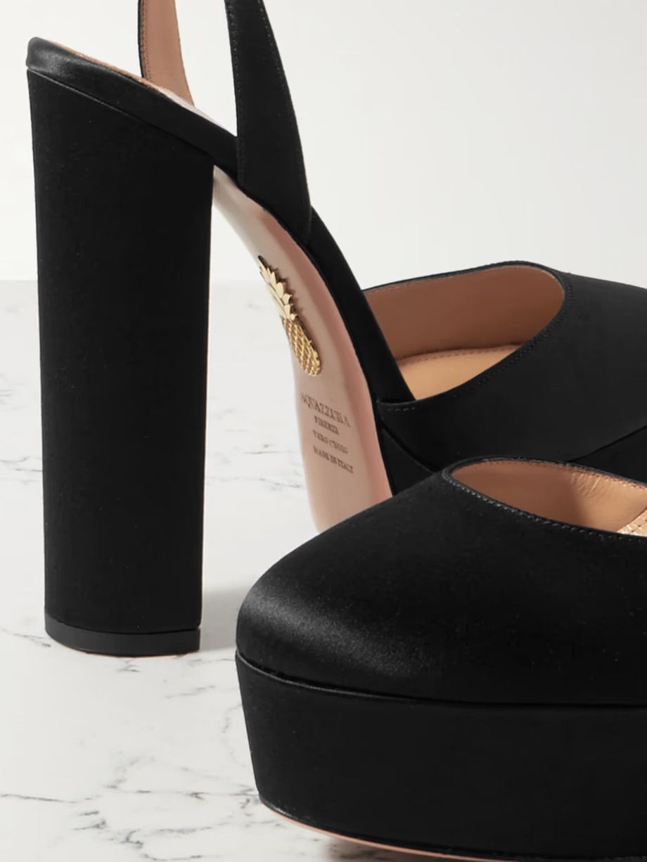 Aquazzura o1srvl11e1024 Platform in Black Size US 10 / IT 40 - 3 Thumbnail