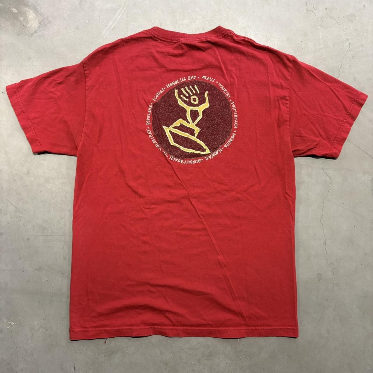Vintage Crazy Vintage Y2K/2000s Red Hawaiian Legends Surf Skater Graphic Hawaii T-Shirt! Size US L / EU 52-54 / 3 - 1 Thumbnail